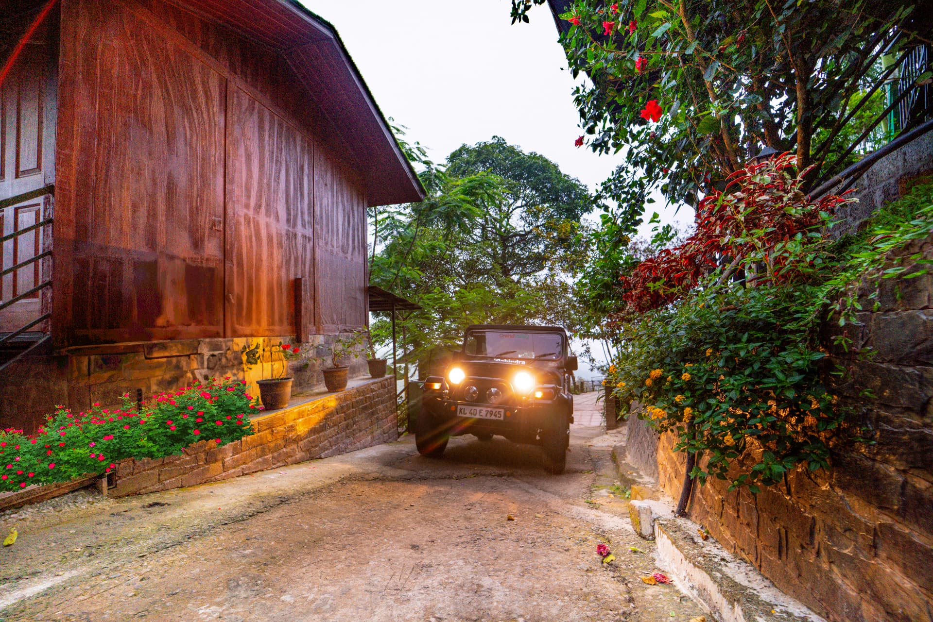Jeep safari into the hills at Grand Valley Resort, Munnar